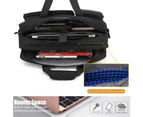 CoolBELL Unisex Canvas 17.3 Inch Laptop Bag-Black