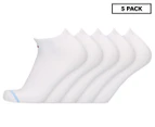 Tommy Hilfiger Men's Size 7-12 Cotton Blend Liner Sock 5-Pack - White 