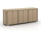 Elara Buffet Side Board - 2 Door 3 Drawers - Light Sonoma Oak - 160x66cm