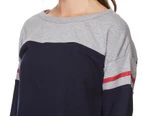 Tommy Hilfiger Women's Cropped Long Sleeve PJ - Navy Blazer