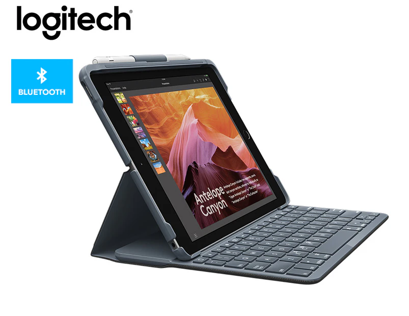 Logitech Slim Folio Keyboard Case For iPad 5th & 6th Gen - Black