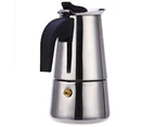 100ML 2-Cup Stainless Steel Mocha Espresso Latte Percolator Stove Coffee Maker Pot