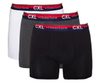 CXL By Christian Lacroix Men's Cotton Stretch Boxer Brief 3-Pack - Black/Grey/White