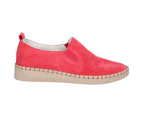 Fleet & Foster Womens Tulip Slip On Casual Loafer Shoes - Red