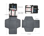 LOKASS Portable Baby Changing Pad Lightweight Nappy bag-Black peony