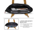 FOSTAK Women's 15.6 Inch Laptop Tote Bag-Black
