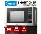 Midea 20L Electric Digital Microwave Oven Countertop Benchtop Kitchen Silver 2