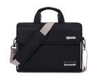 BRINCH Unisex 13.3 Inch Laptop Messenger Bag-Black