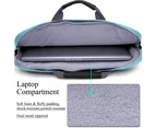 BRINCH Multi-functional 15.6 Inch Laptop Carrying Bag-Black-Green