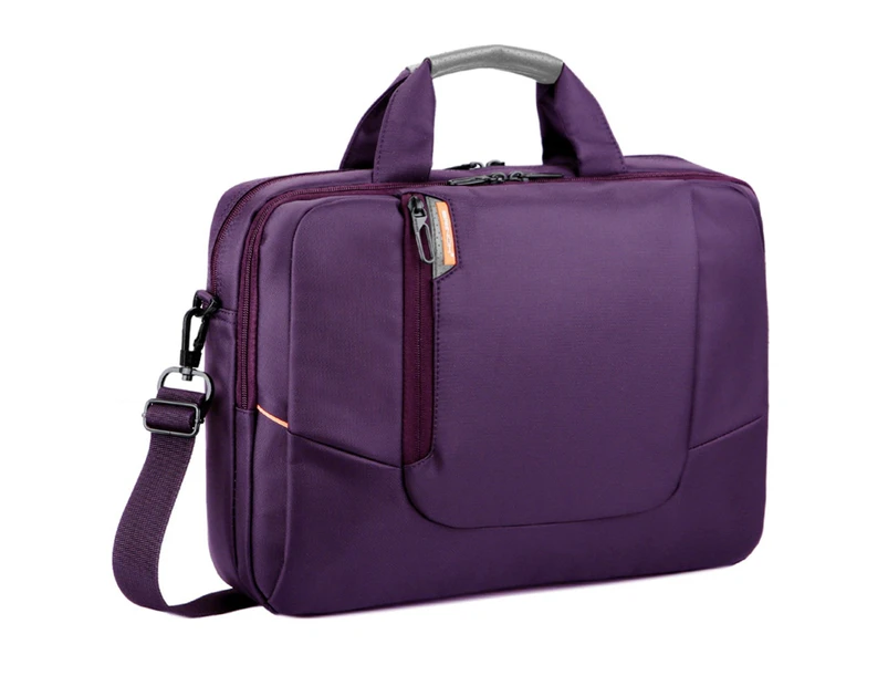 BRINCH 15.6 inch Soft Nylon Laptop Bag-Purple
