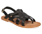 Just Because Women's Tingal Leather Sandal - Black