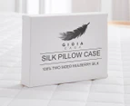Gioia Casa Two-Sided King Size 100% Mulberry Silk Pillowcase - White