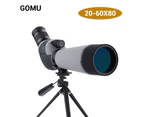 20-60X80 Zoom Spotting Scope with Tripod Long Range Target Shooting Bird Watching Monocular Telescope HD Optical Glass FMC Lens