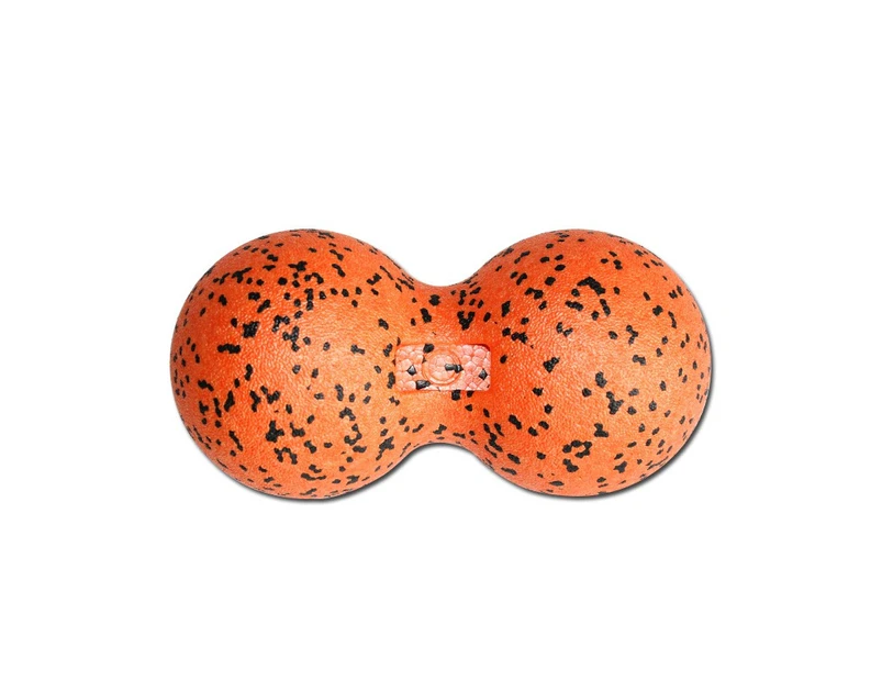 SPORX Double Lacrosse Ball Massage Ball Peanut Ball- Deep Tissue Massage and Trigger Point Release Orange