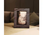 Tooarts Photo Frame with Plume Texture Wooden Piano Baking Varnish Technology Office Study Room and Bedroom Ornament 7.5 * 0.8 * 9.4in