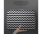 CoolBELL Unisex 13.3 Inch Laptop Sleeve Bag-Black wave