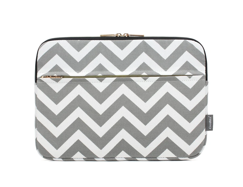CoolBELL Unisex 11.6 Inch Laptop Sleeve Bag-Grey wave