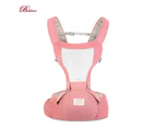 1825 Hip Seat Newborn Waist Stool Baby Carrier Infant Sling Backpack - Orange Pink