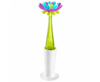 2PK Boon Forb Soap Dispensing Silicone Flower Baby Bottle Cleaning Brush Green