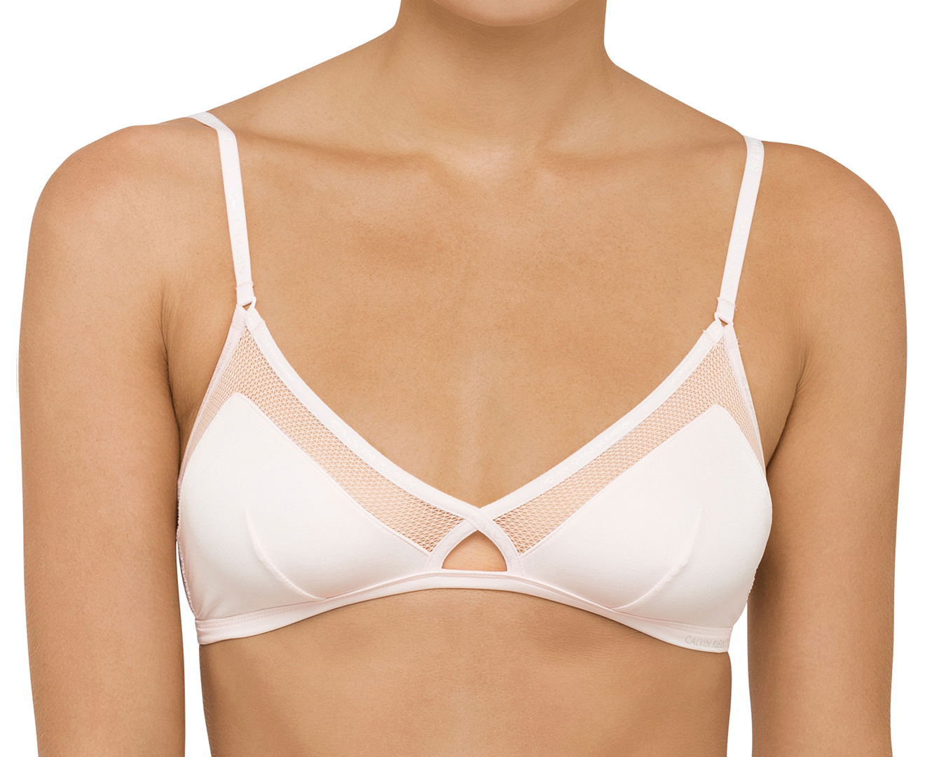 Calvin Klein Women's Youth Unlined Triangle Bralette - Nymph's Thigh