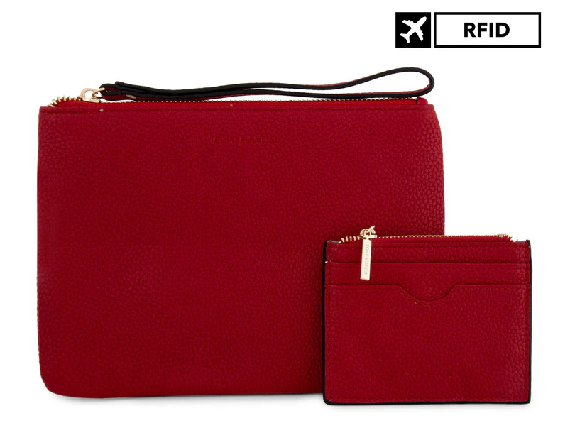 Tony Bianco Melbourne Clutch & Wallet Travel Gift Pack - Red