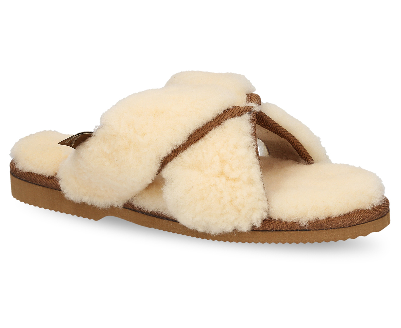 brown uggs slides