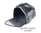 Portable 2 Pocket Pet Booster Soft Crate M - GREY