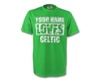 Your Name Loves Celtic T-shirt (green) - Kids
