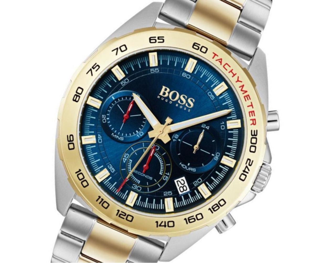 hugo boss gold and blue watch