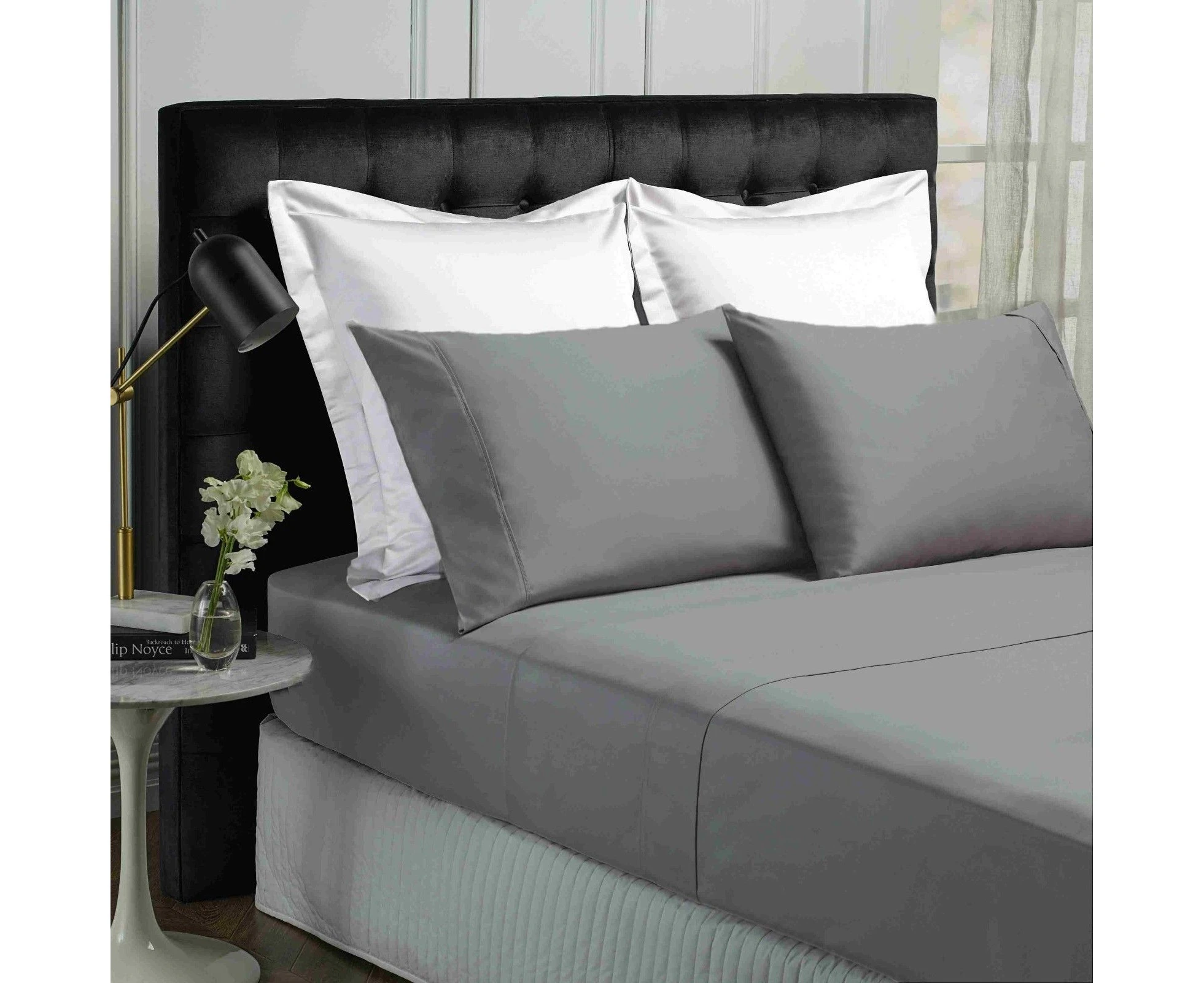 Park Avenue 500TC Bamboo Cotton King Single Sheet Set Charcoal - Charcoal