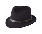 Jacaru Australian Wool Hat Trilby Fedora - Black