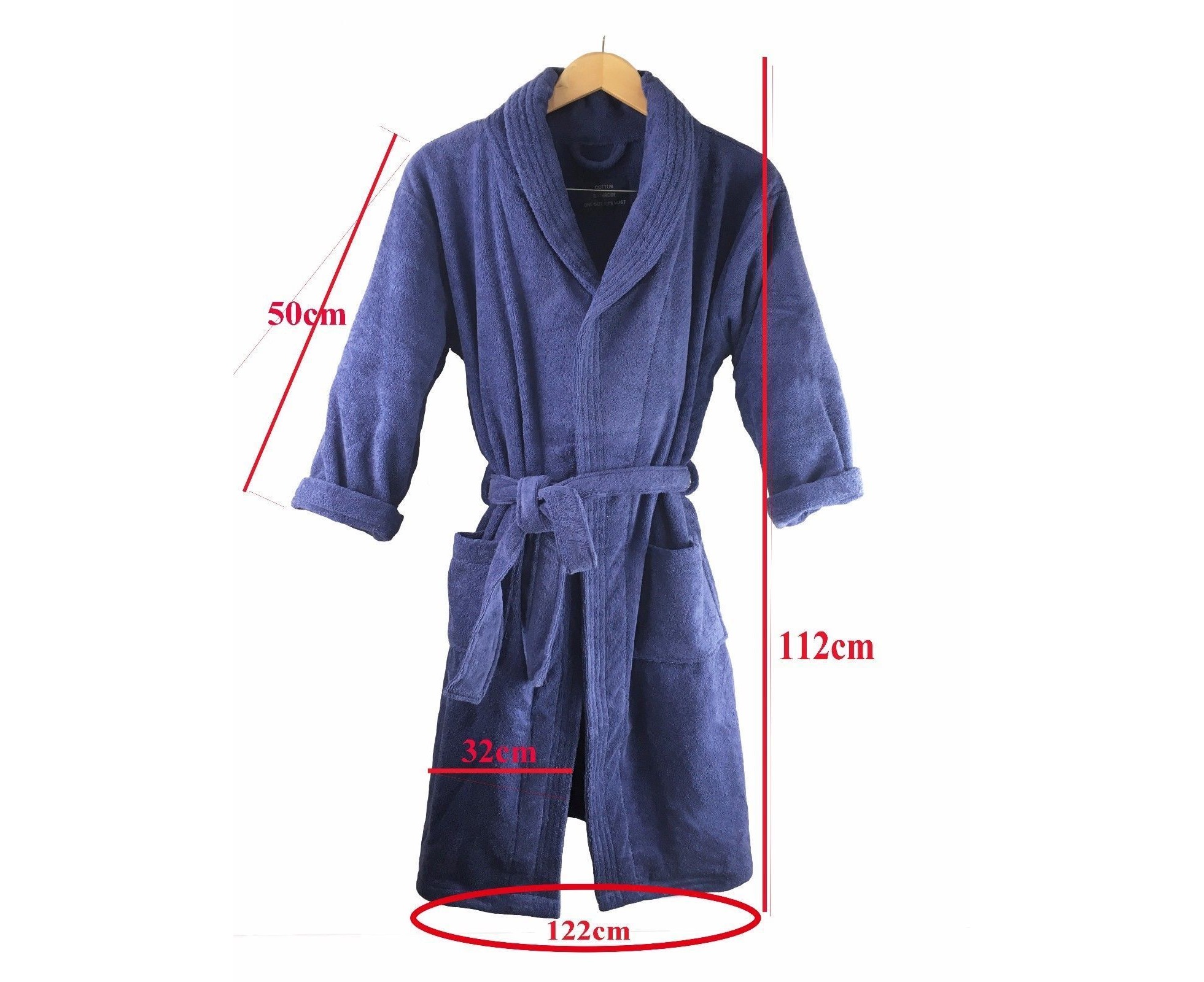 400GSM Luxury 100 Egyptian cotton Terry Towelling Bath Robe /Bathrobe