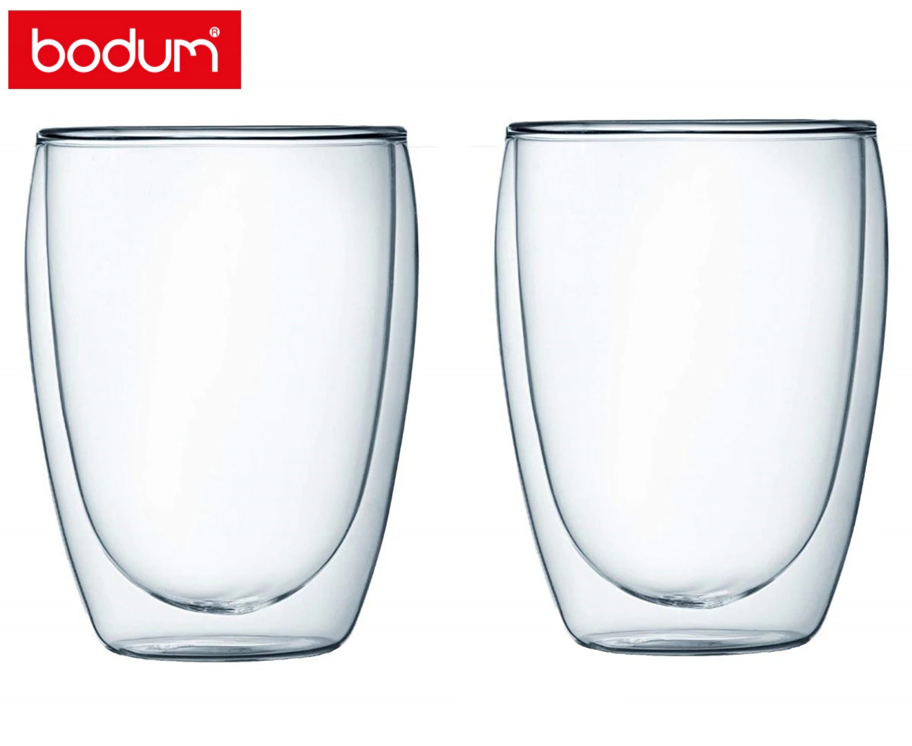 Set of 2 Bodum 350mL Pavina Double Wall Glasses