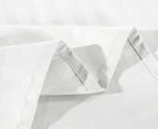 Kensington 1200TC Egyptian Cotton Queen Bed Sheet Set - White Stripe
