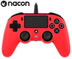 Nacon PlayStation 4 Wired Compact Controller - Red