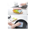 WJS 2 Pack Of Kitchen Anti-oil Wipping Rags Double-sided Cleaning Cloth - GREEN YELLOW