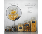 Assorted Set of 5 Clip Top Glass Storage Jars | M&W 2