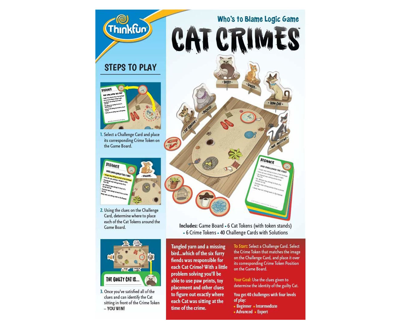 Thinkfun Cat Crimes Logic Game | Catch.co.nz