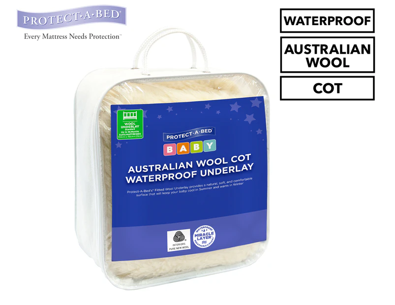 Protect-A-Bed Australian Wool Cot Waterproof Underlay