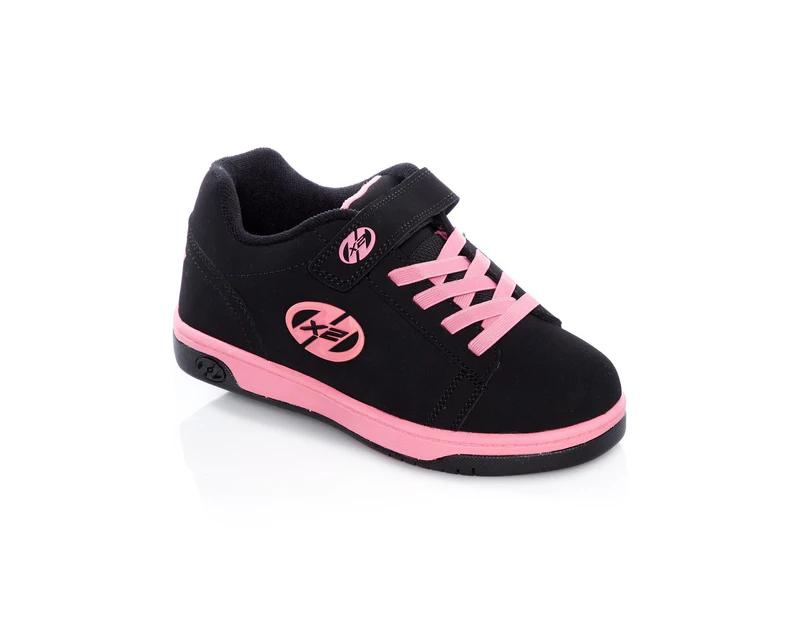 Heelys Black-Pink Dual Up Girls Two Wheel Shoe