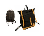 FIB Water Resistant Backpack Canvas Dry Bag w Roll Top Closure - Black