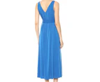 Catherine Malandrino Blue Womens Size Medium M Tie Waist Maxi Dress