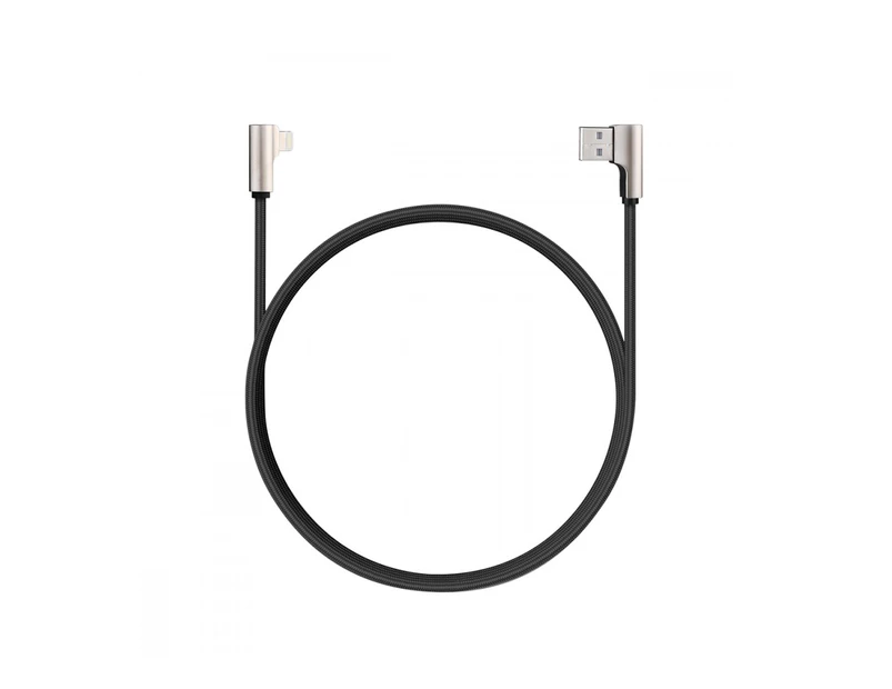AUKEY 90 Degree Lightning USB Cable Apple iPhone MFI Nylon Braided (1.2m/3.9ft)