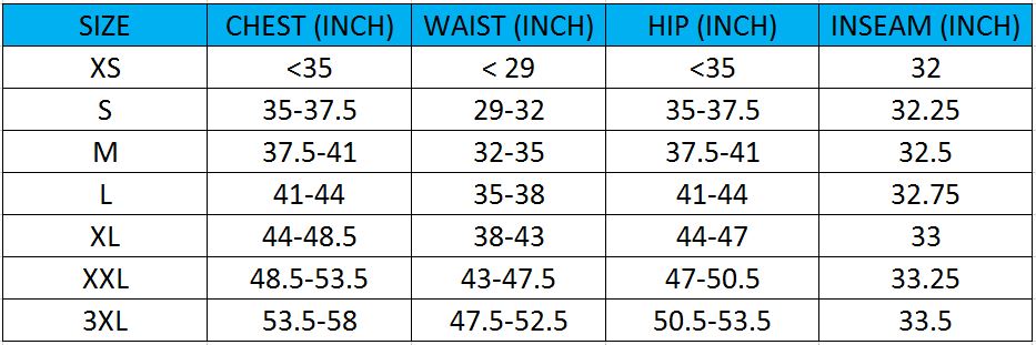 adidas running shorts size chart