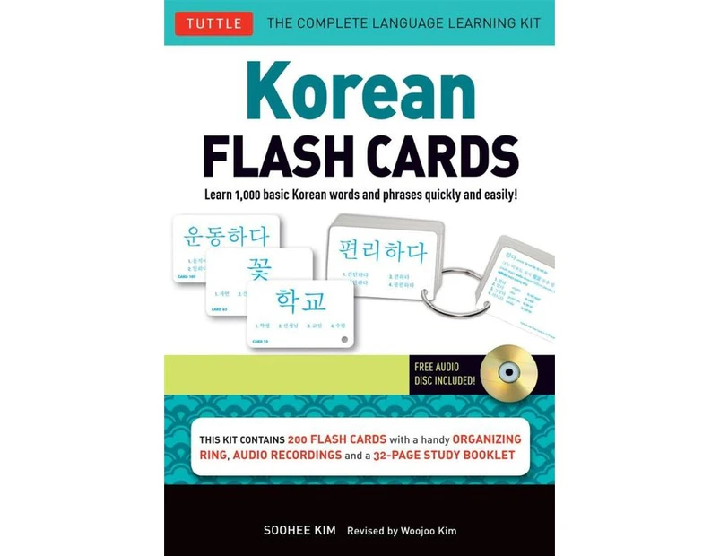 Korean Flash Cards Kit: Hangul and Romanized Forms : Learn 1,000 Basic Korean Words and Phrases Quickly and Easily!