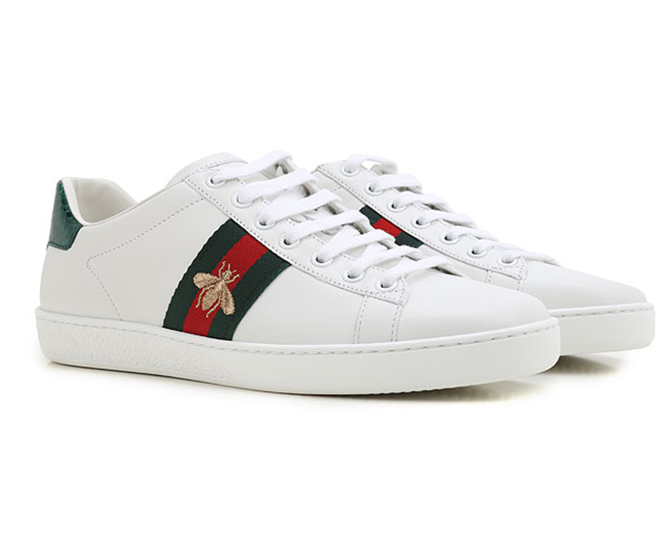 Gucci Women's Ace Embroidered Sneaker - White/Green/Red | Catch.co.nz