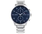 Tommy Hilfiger Men's 44cm Classic Multifunction Stainless Steel Watch - Silver/Blue 1