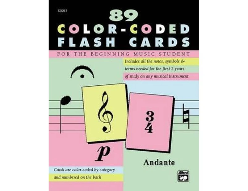 89 Color-Coded Flash Cards : For the Beginning Music Student