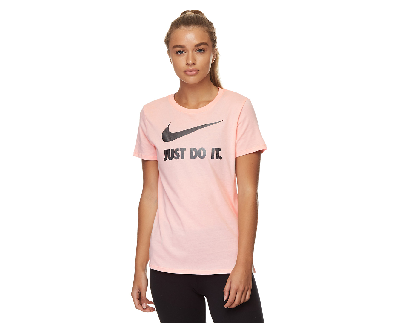 Nike Women's Just Do It Swoosh Crew T-Shirt - Pink | Catch.co.nz