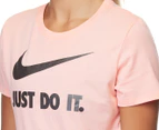 Nike Women's Just Do It Swoosh Crew T-Shirt - Pink